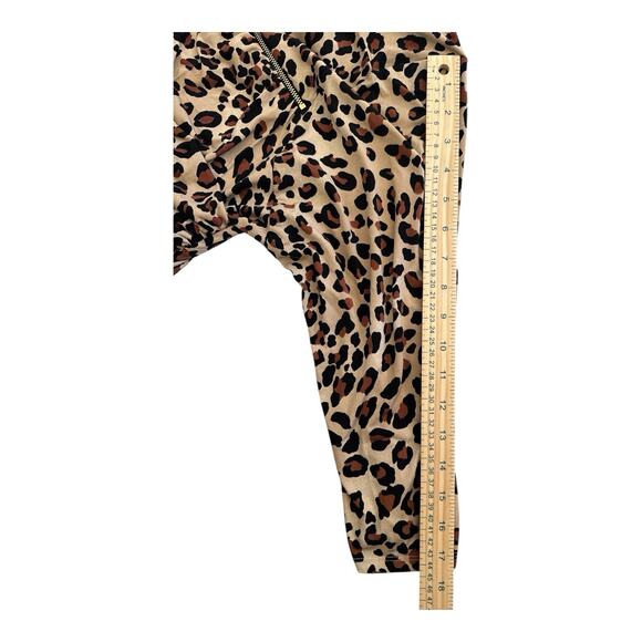 Lane Bryant Top Womens Plus 22/24 Animal Print Cowl Draped Neck Rouched Blouse - Picture 9 of 11